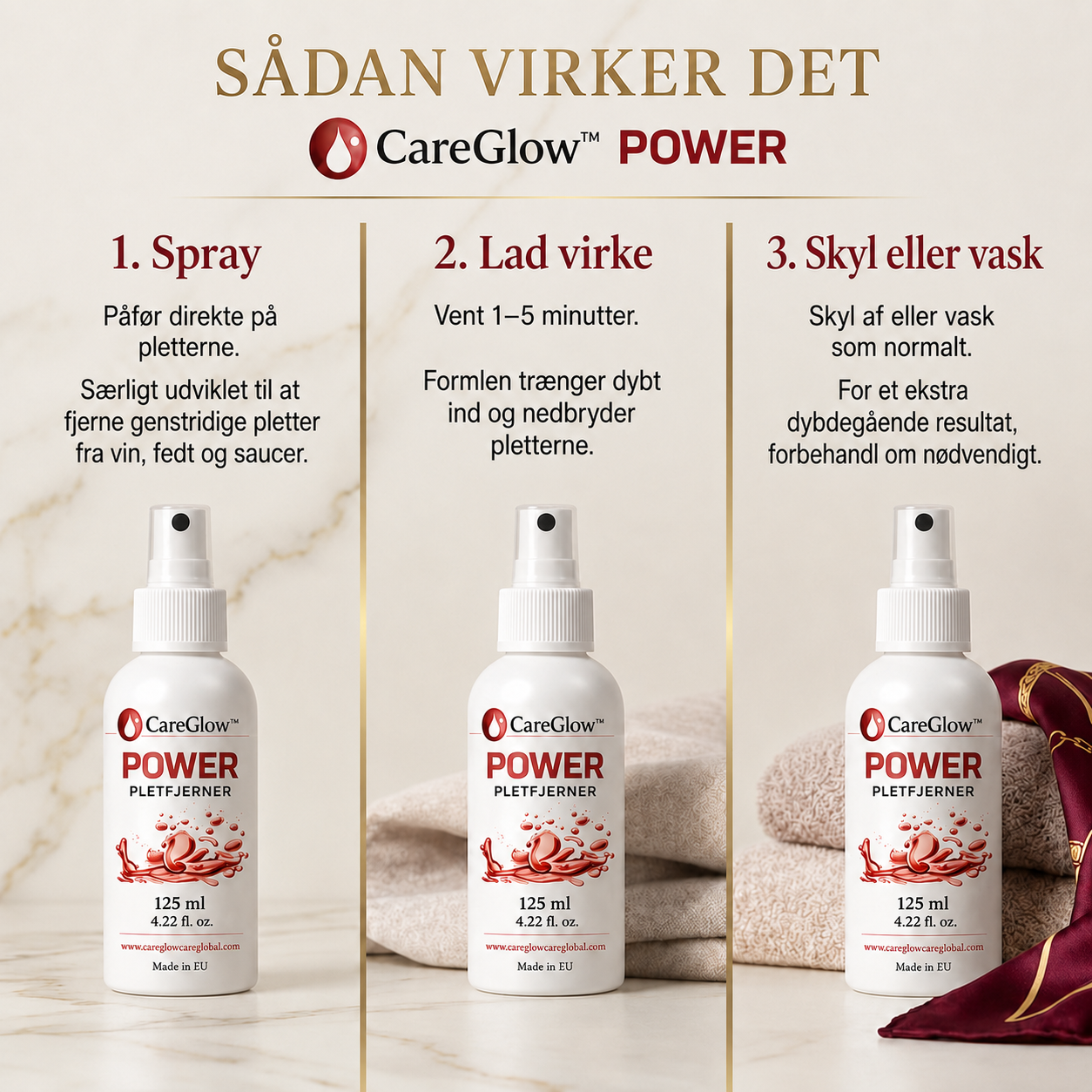 CareGlow™ Power – Fjerner pletter, som andre produkter ikke kan klare