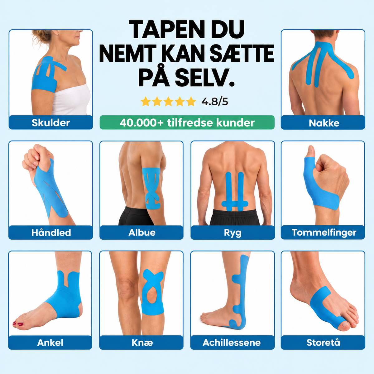 Korrektions-Tape til Knæleddet - Bevæg dig igen med tillid uden hele tiden at skulle tænke på dit knæ