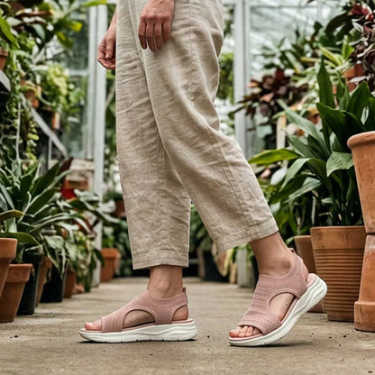 Komfortable, åndbare flade sandaler