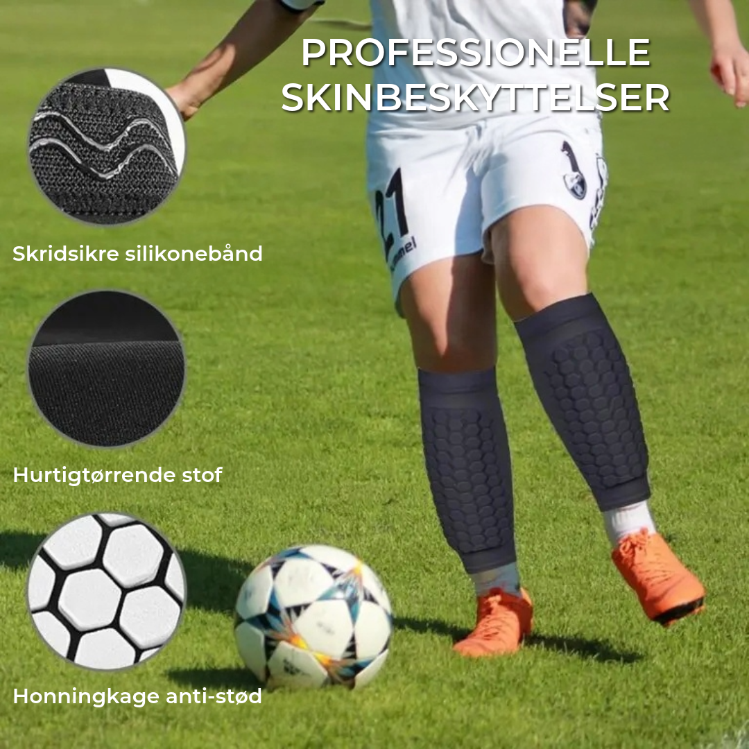 ProShield - Fodboldsbeskyttelse – Kompressionssok med bikakeskærm for et sikrere og smidigere spil