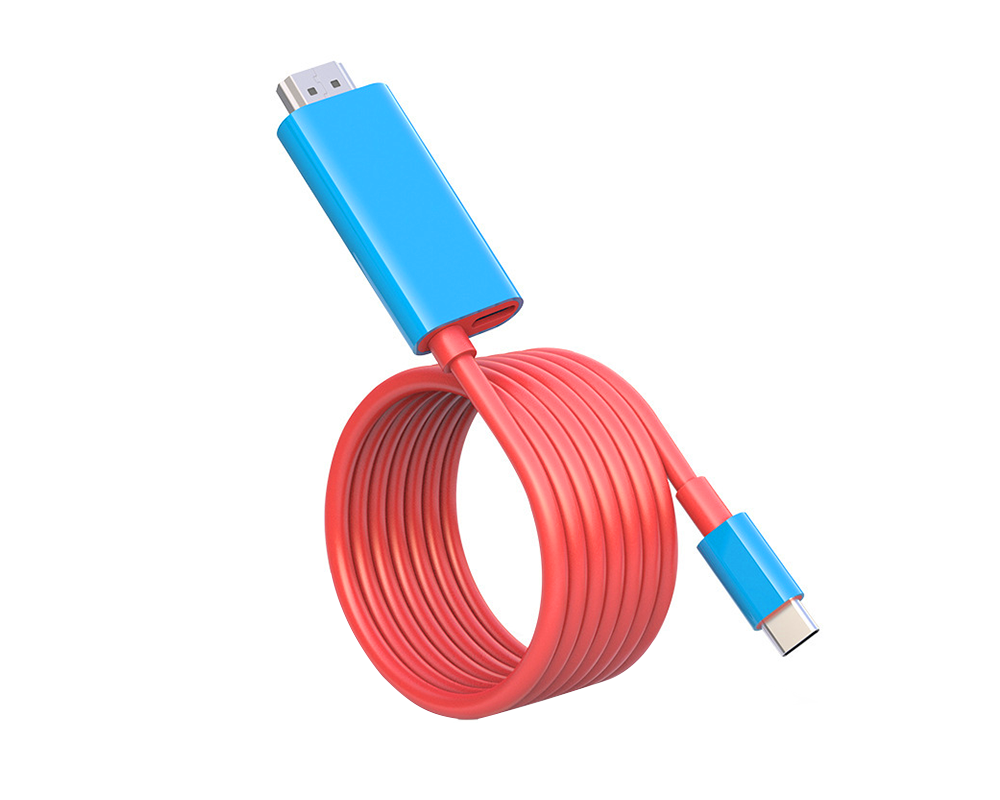 USB-C til HDMI-adapterkabel – Stream, spil og oplad samtidig – Til Switch, mobil og tablet