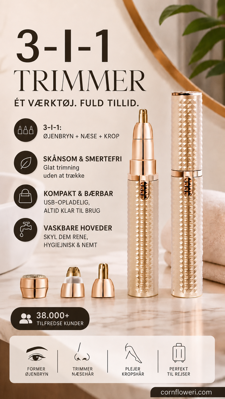 3-i-1 præcisionstrimmer
