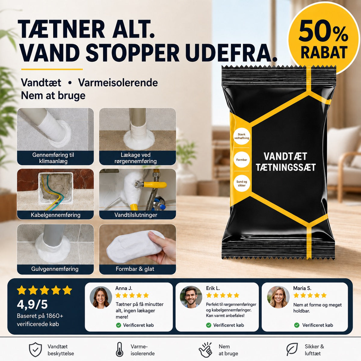 Vandtæt fugemasse – Fleksibel, vejrbestandig og nem at påføre