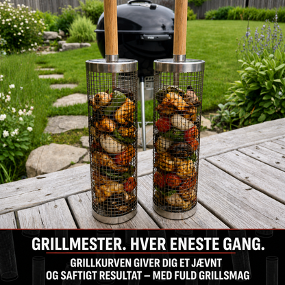 Rullende grillkurv