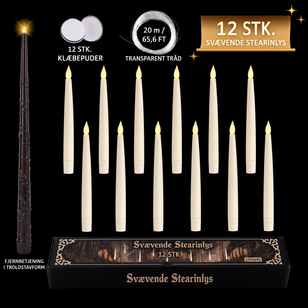 Svævende stearinlys