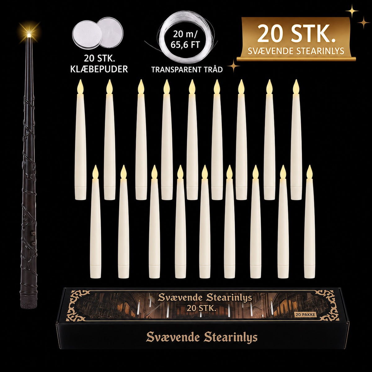 Svævende stearinlys