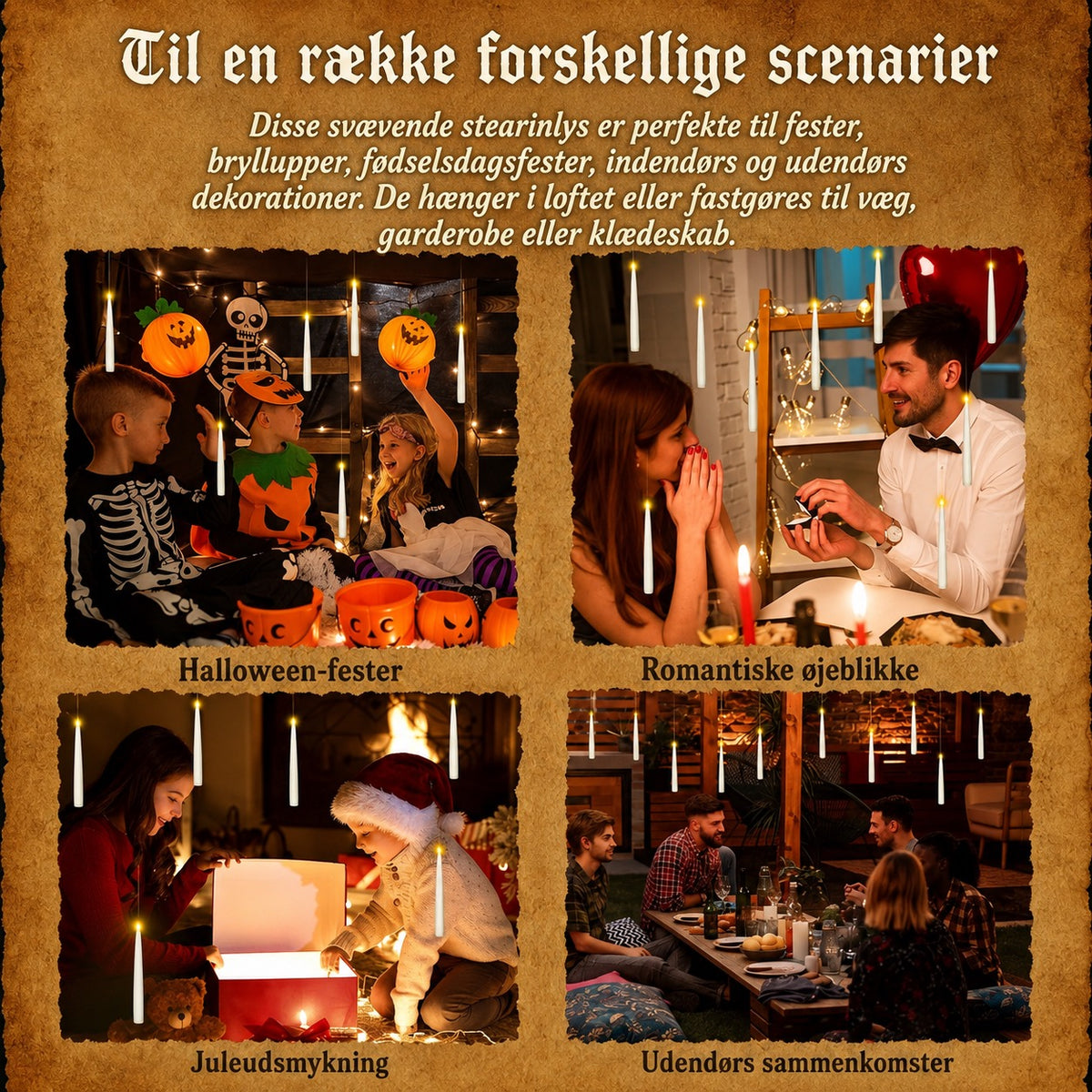 Svævende stearinlys