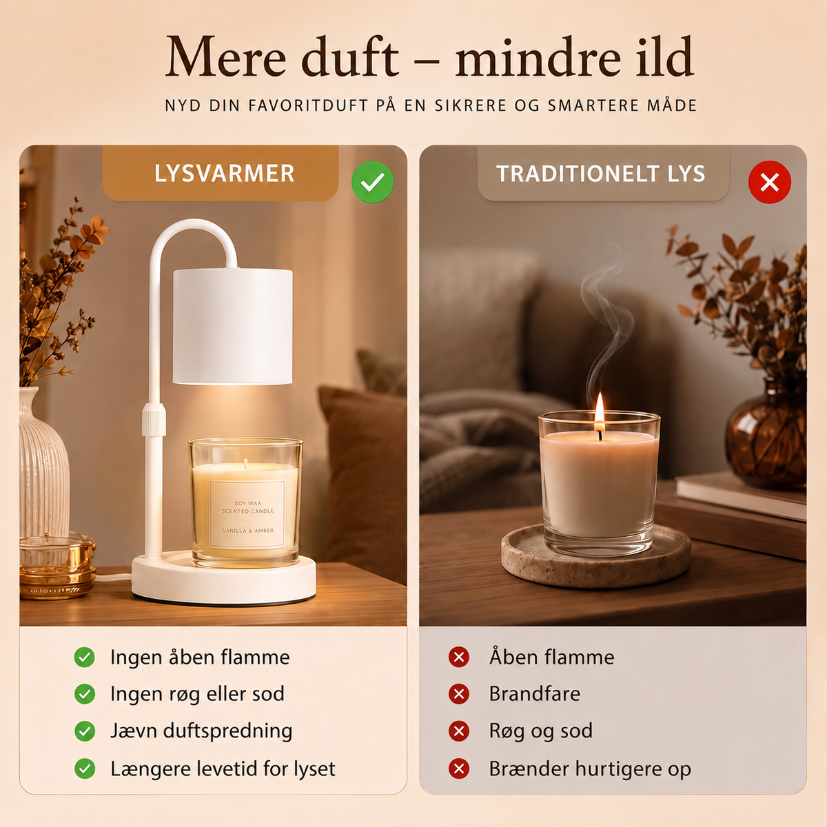 Lysvarmerlampe – duft og stemning uden åben flamme