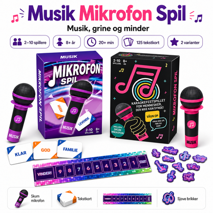 Musikmikrofonspil – spillet der får alle til at synge 🎤