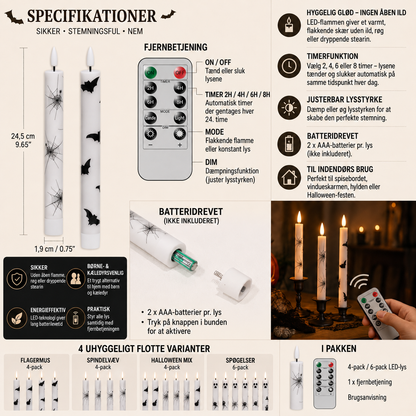 Halloween LED-belysning med fjernbetjening