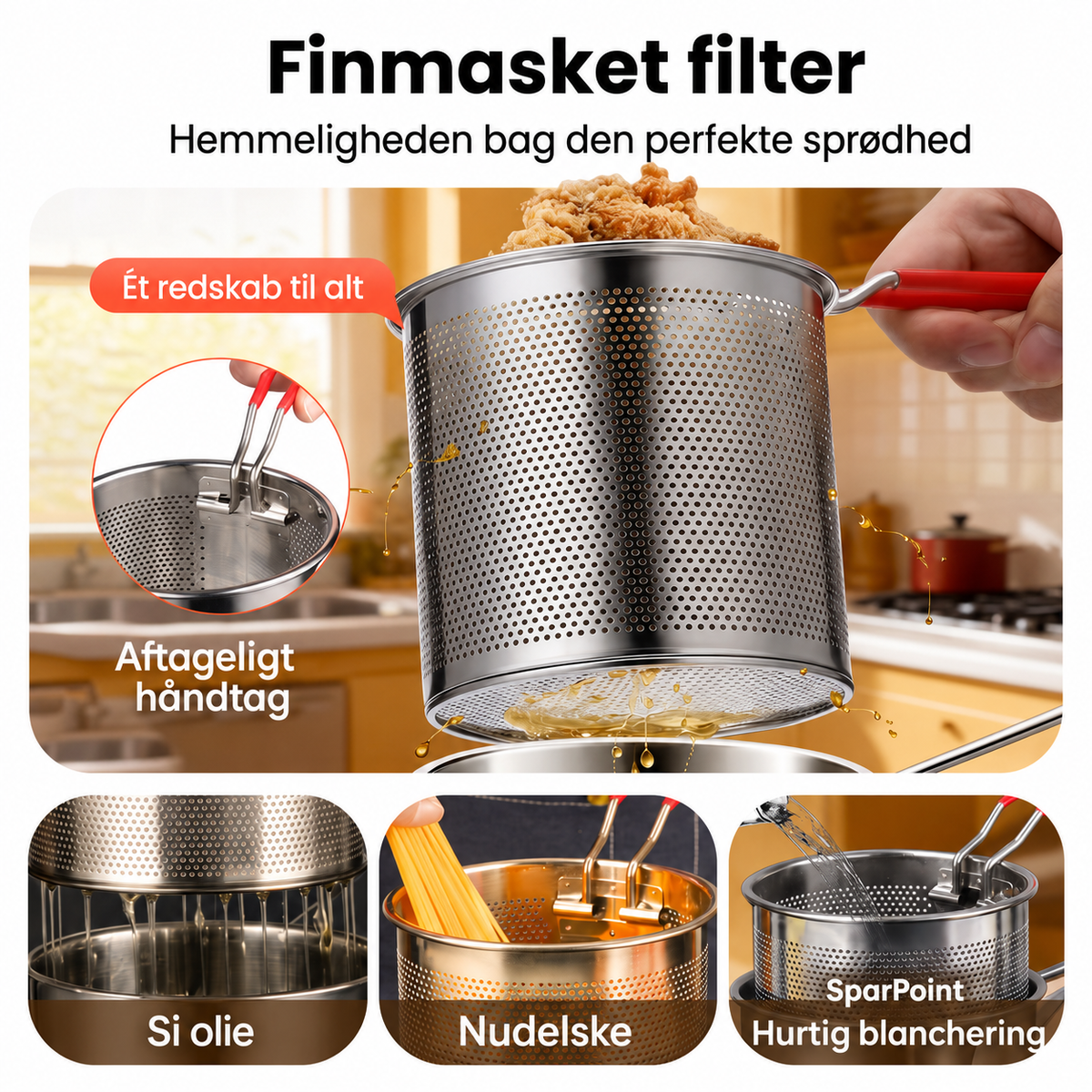 Multifunktionel frituregryde – Fritér, steg, kog og simr i én gryde