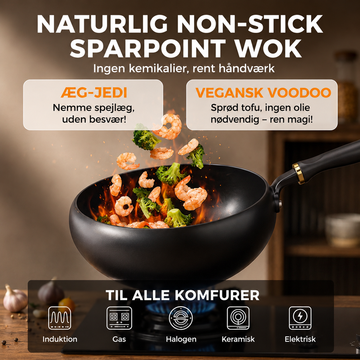 Ubelagt støbejernspande – ingen kemikalier, ingen afskallende belægning
