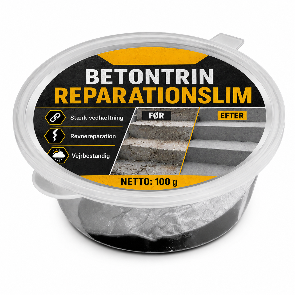 Betonlim til trappereparation – Perfekt til trapper, indkørsler og terrasser