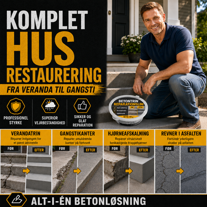 Betonlim til trappereparation – Perfekt til trapper, indkørsler og terrasser
