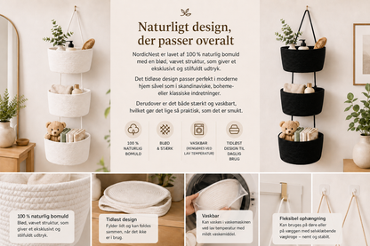 NordicNest – Hængende opbevaringskurv