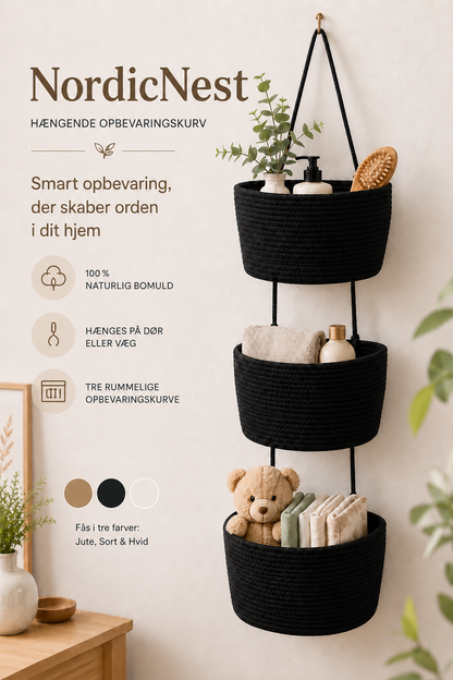NordicNest – Hængende opbevaringskurv