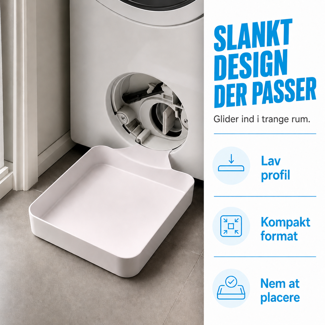 Lækagebakke til vaskemaskinen