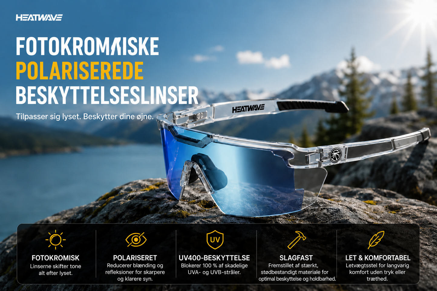 Solbriller med adaptive glas