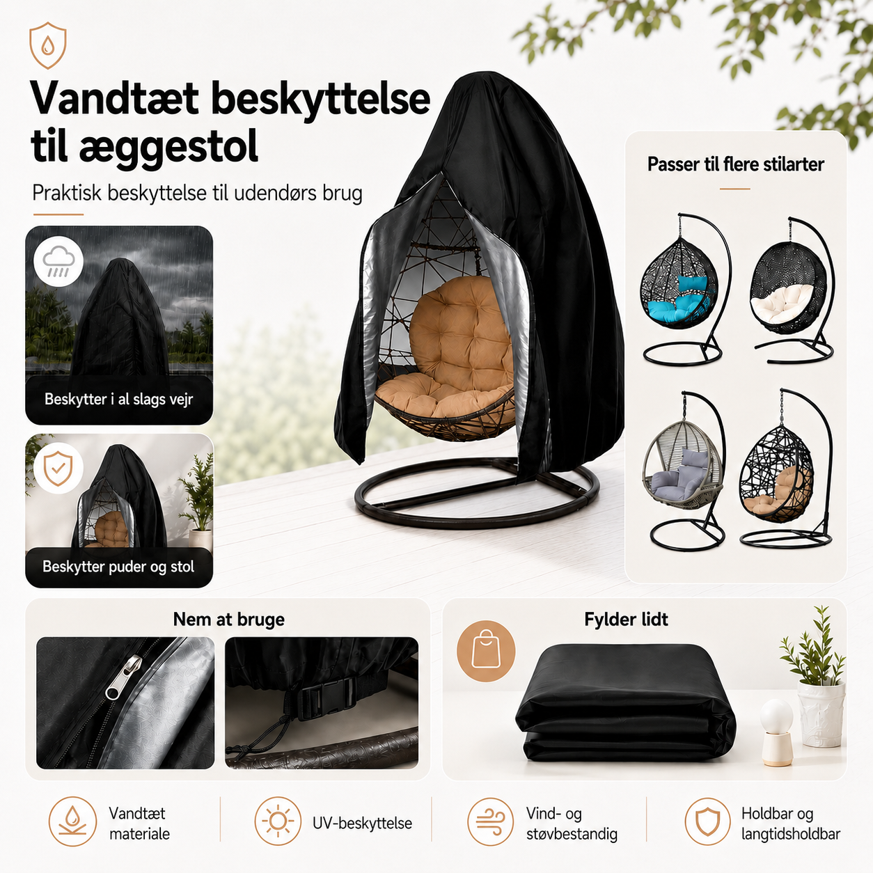Vandtæt betræk til æggestol