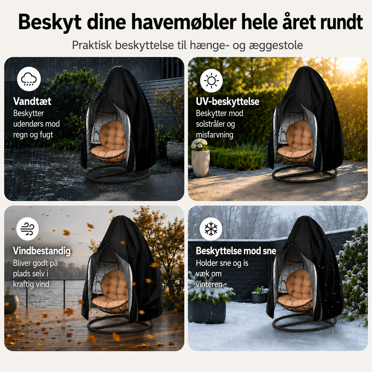 Vandtæt betræk til æggestol