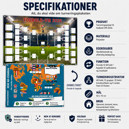 Programplakater til VM 2026 – Udfyld, vædd og følg hele mesterskabet