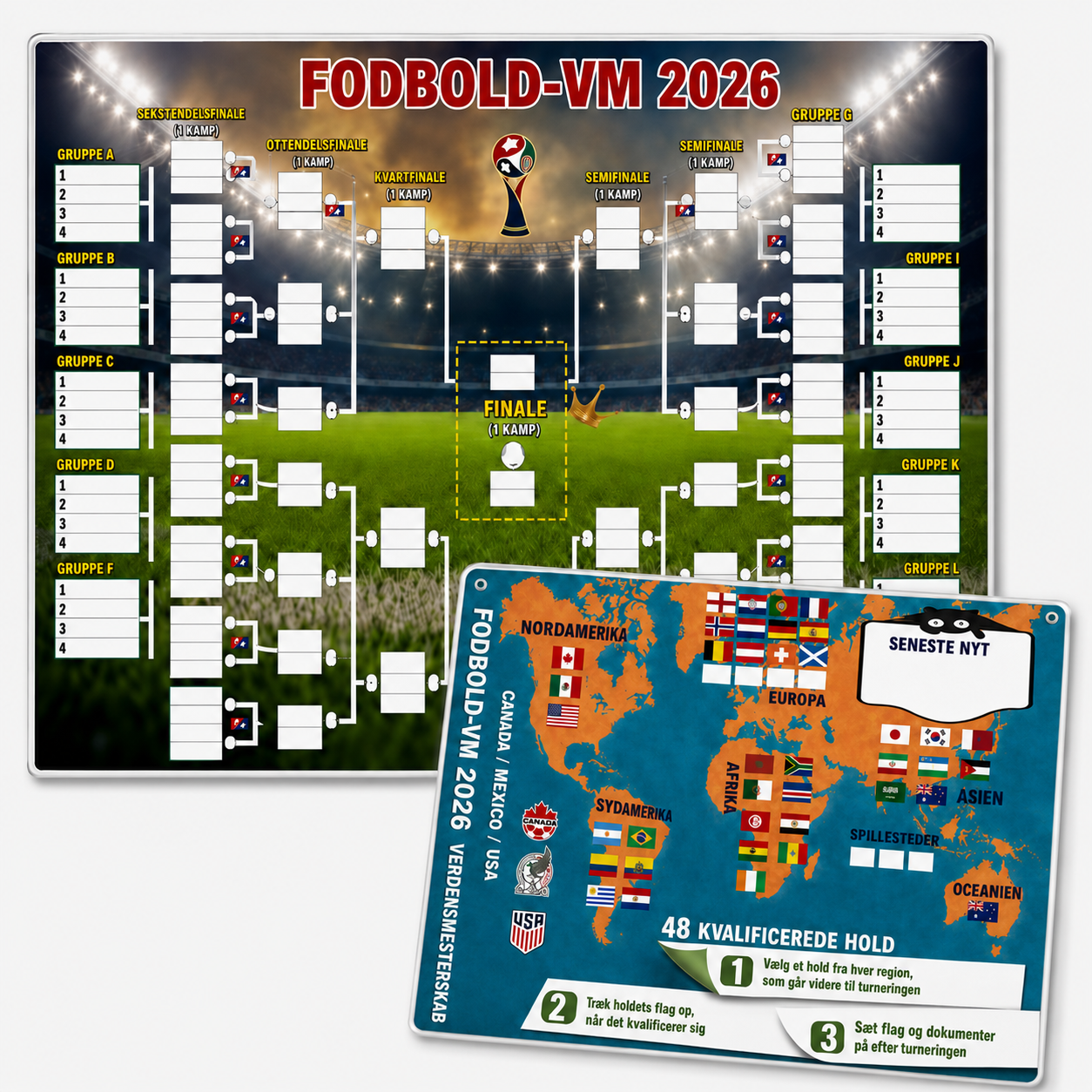 Programplakater til VM 2026 – Udfyld, vædd og følg hele mesterskabet