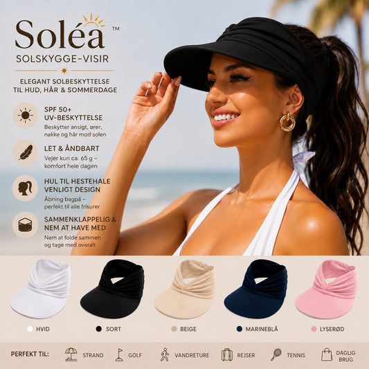 Soléa solskærm – Elegant solbeskyttelse til hud og hår, til komfortable sommerdage