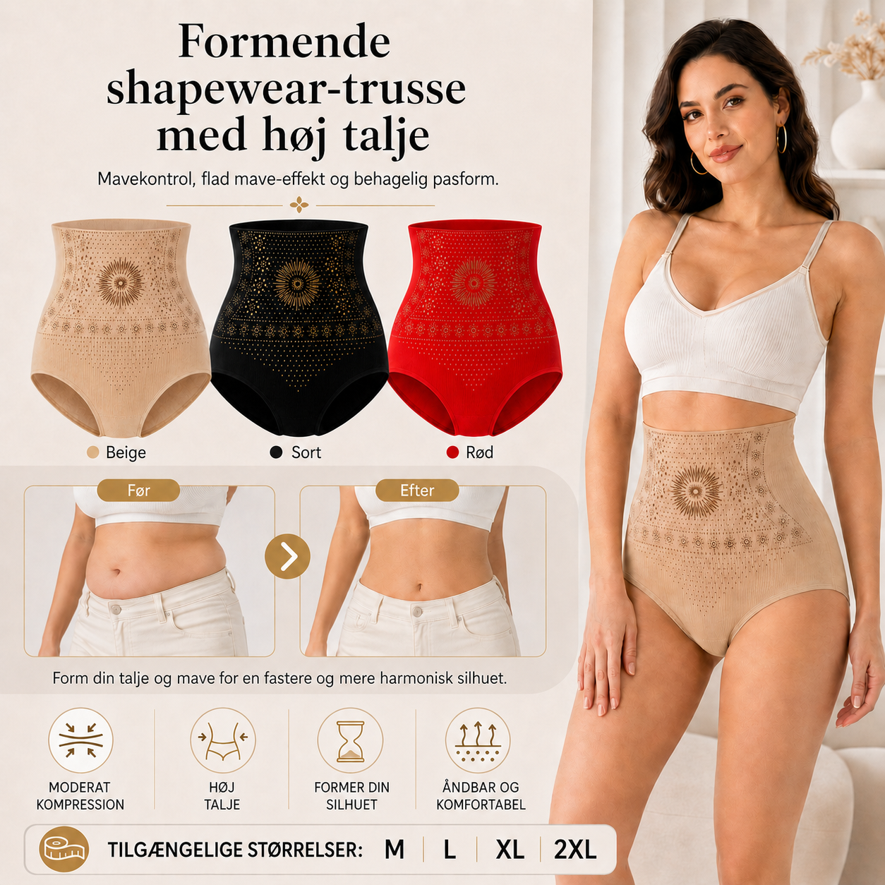 Formende Shorts med Høj Talje