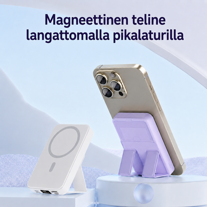 Magnetisk Trådløs Powerbank med Stander