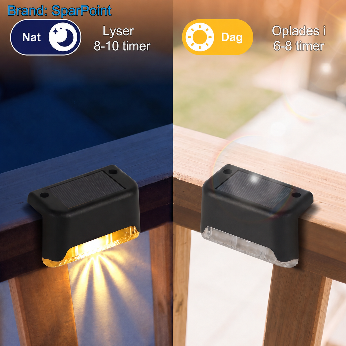 Solcelledrevet udendørslampe