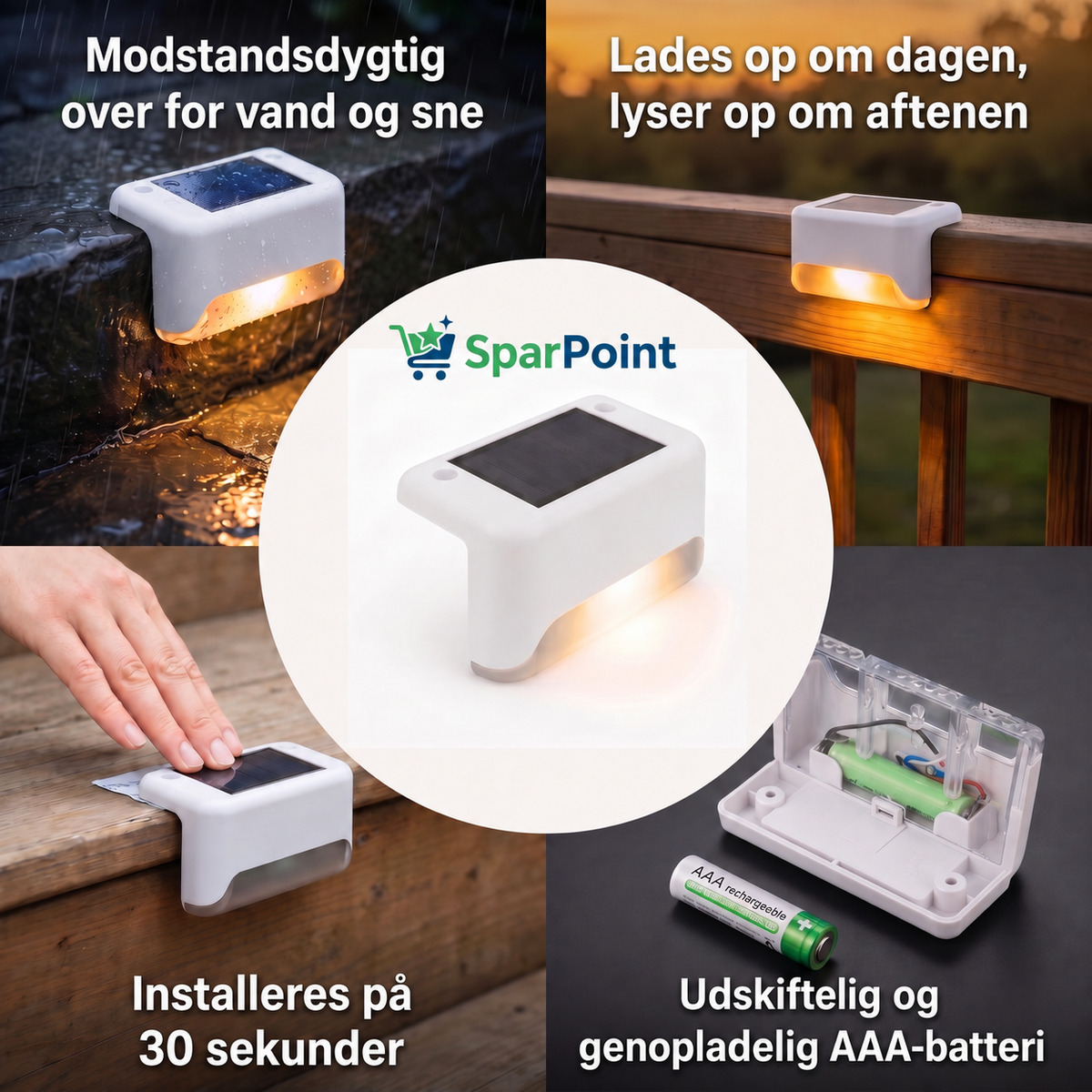 Solcelledrevet udendørslampe