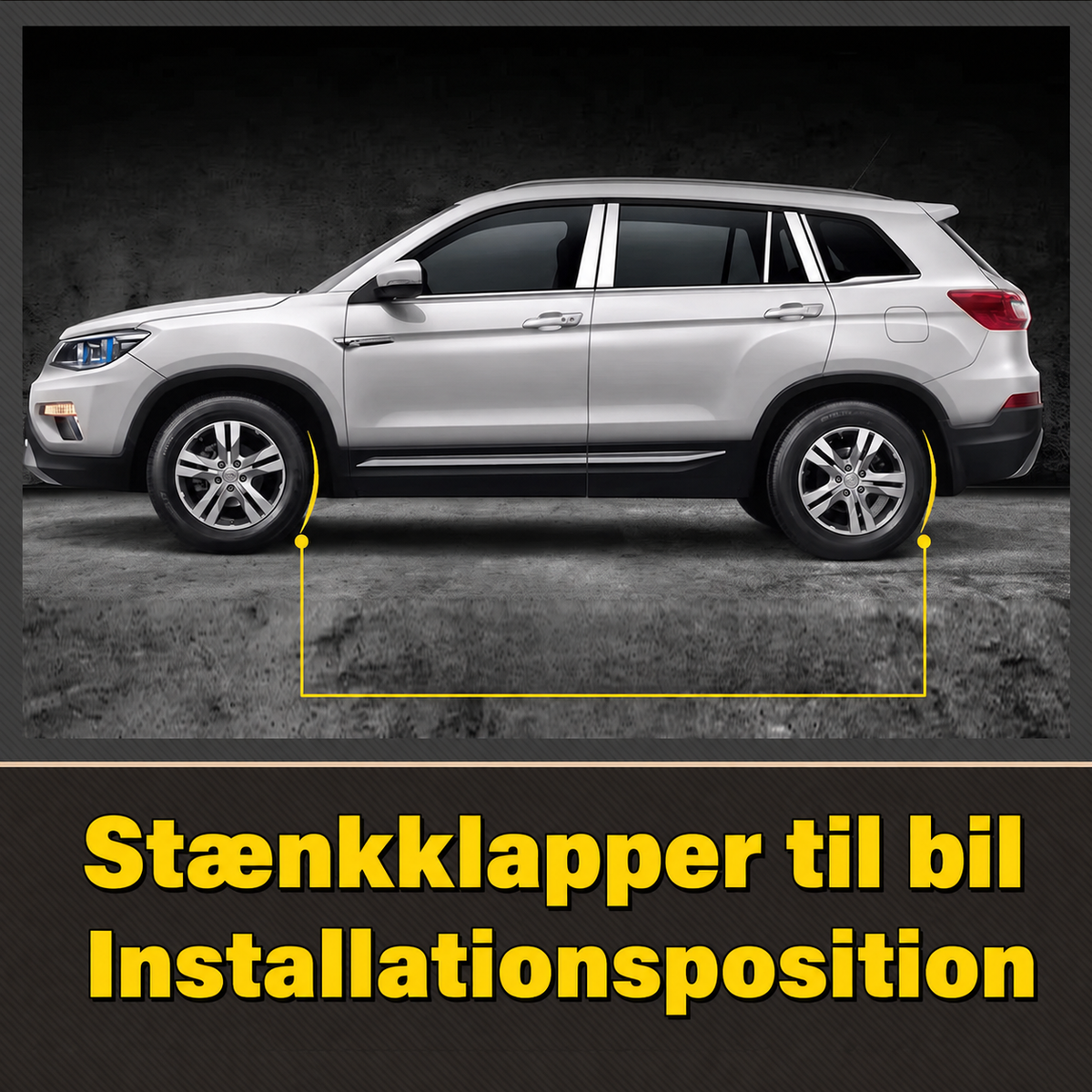Stænklapper med billogo – 4 stk.