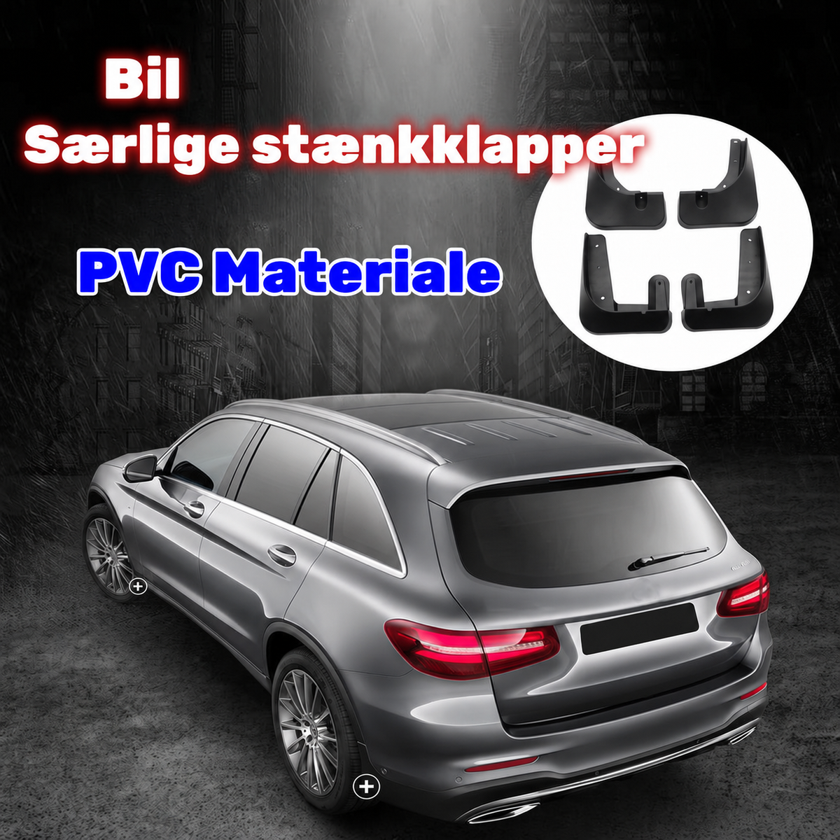 Stænklapper med billogo – 4 stk.