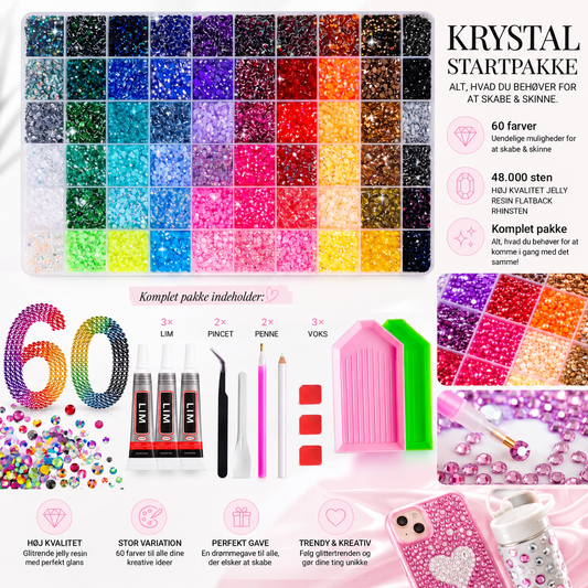 Bedazzle Kit – 48.000 rhinsten i 60 farver