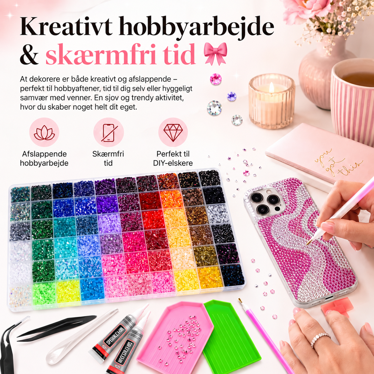 Bedazzle Kit – 48.000 rhinsten i 60 farver
