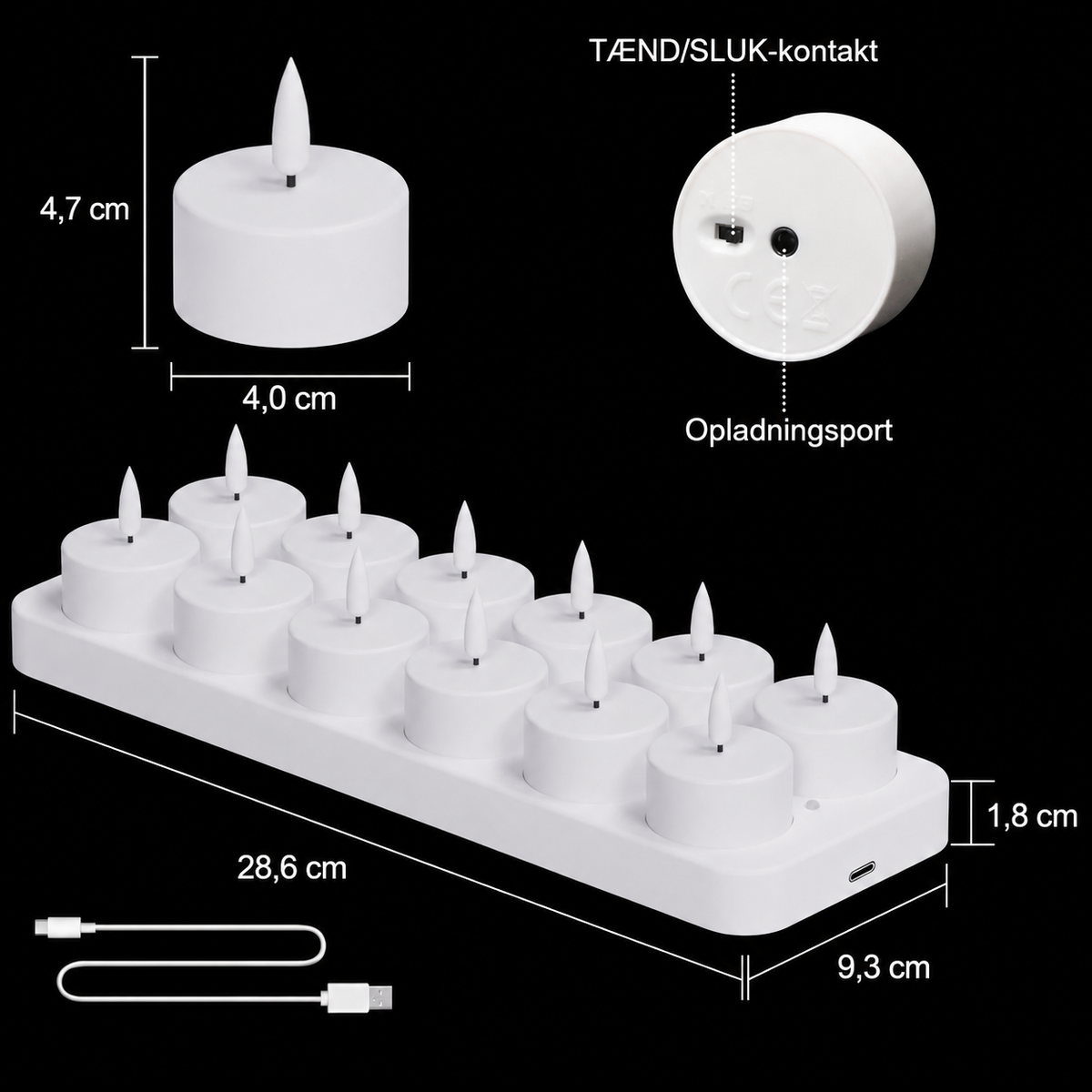 Genopladelige LED-lys