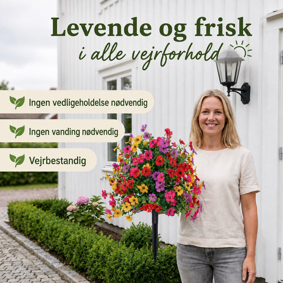 FloraLux - Kunstige Blomster i Høj Kvalitet til Entré og Terrasse