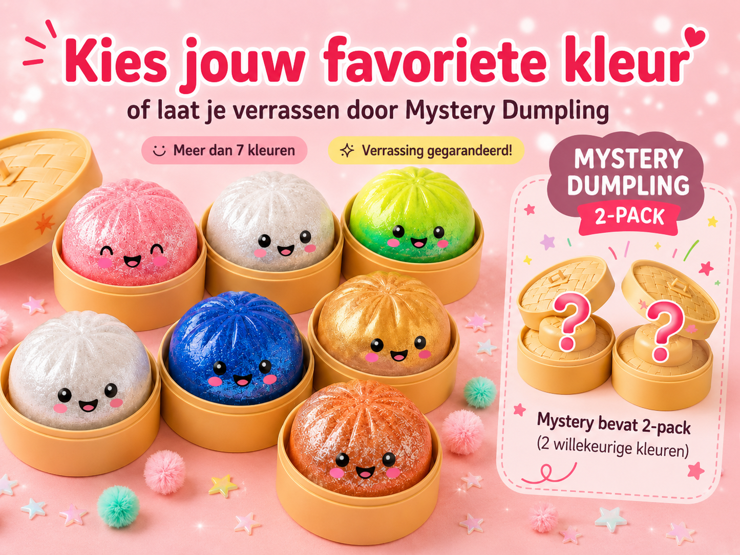 Glitter Dumpling Squishy – den sødeste stressbold lige nu