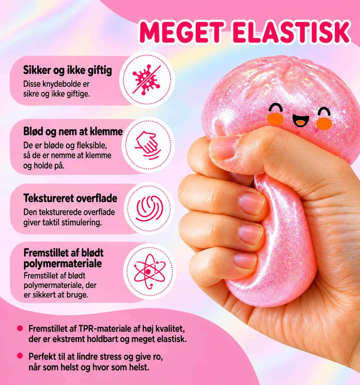 Glitter Dumpling Squishy – den sødeste stressbold lige nu