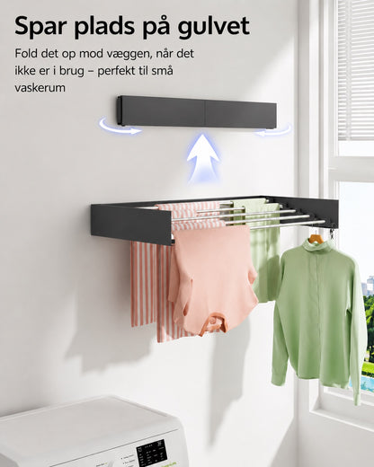AirFold – Vægmonteret tørrestativ (sammenklappeligt og pladsbesparende)