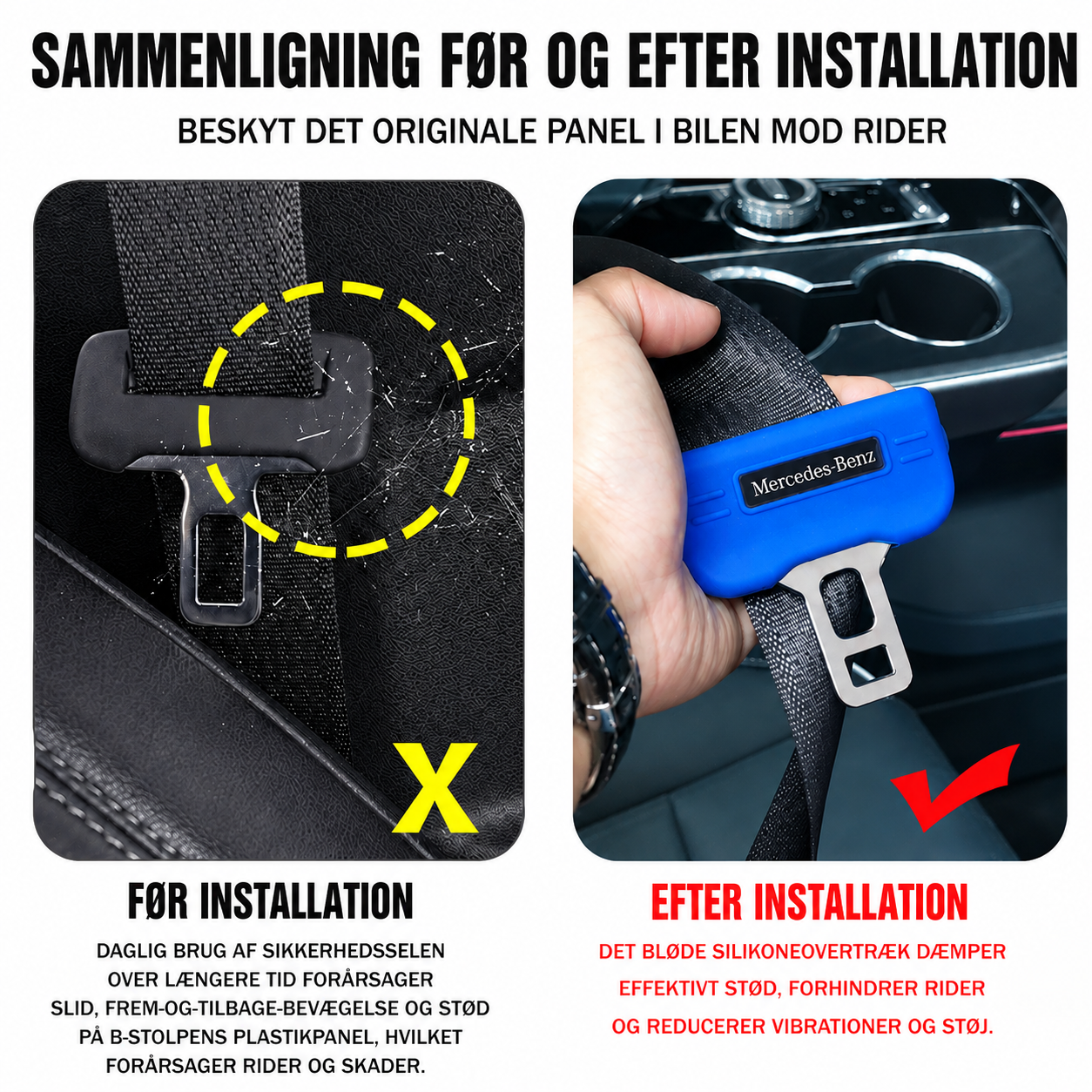 Beskyttelsescover til bilsele med logo