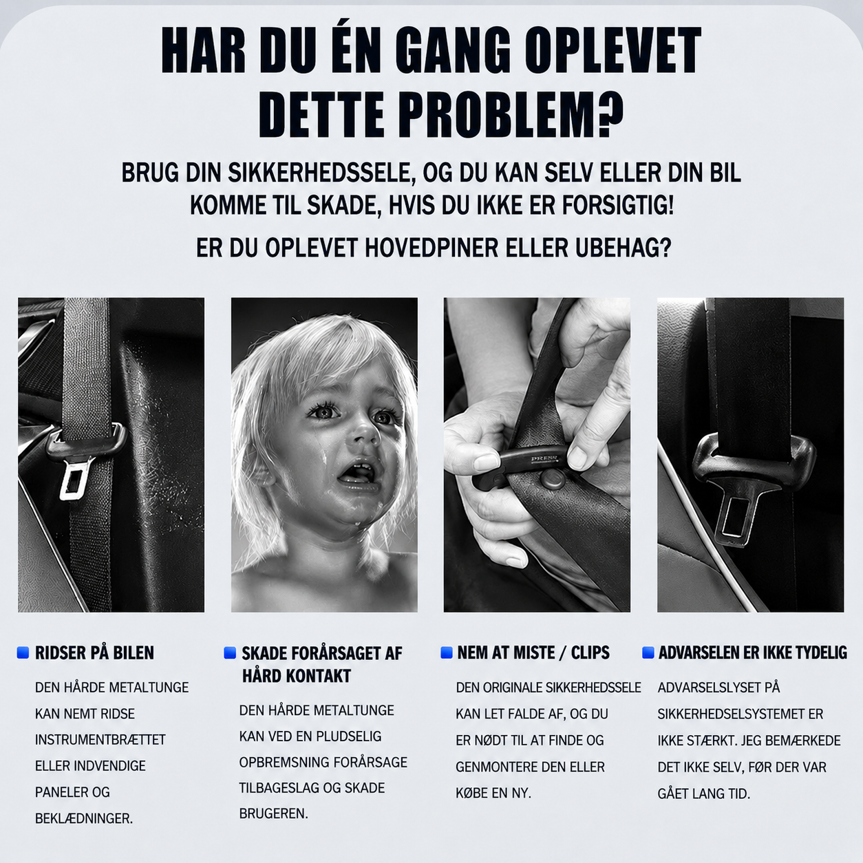 Beskyttelsescover til bilsele med logo