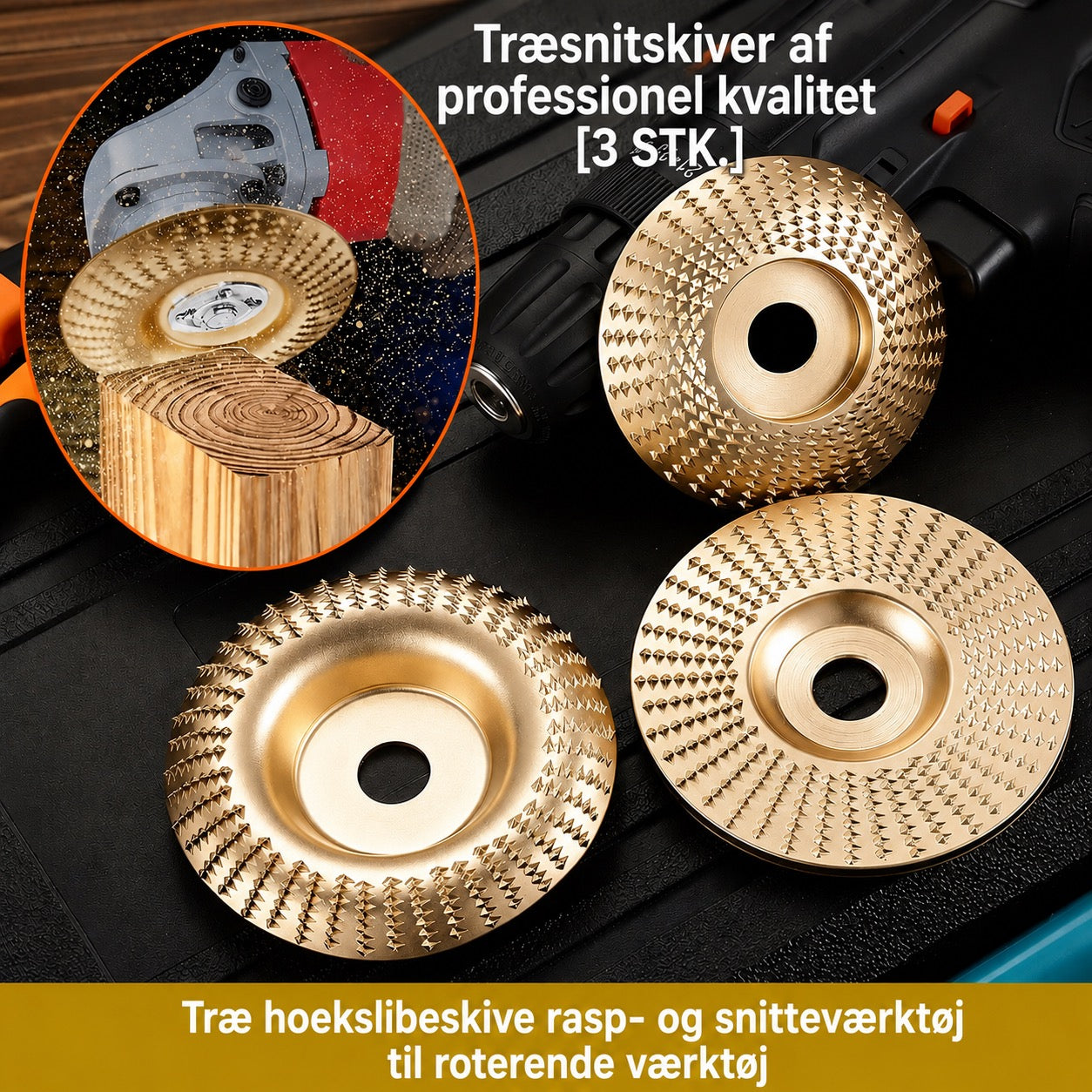 CarveX Præcisionsslibeskiver - 3-delt sæt