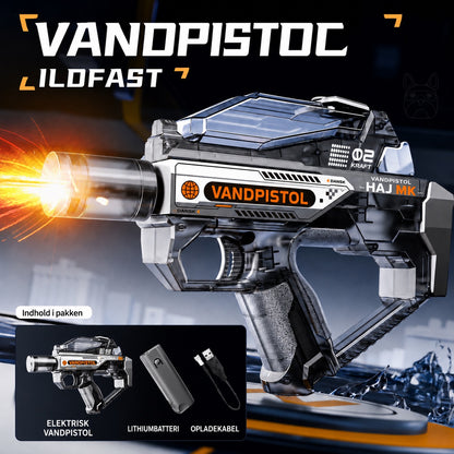 Elektrisk vandpistol med LED- og tågeeffekter