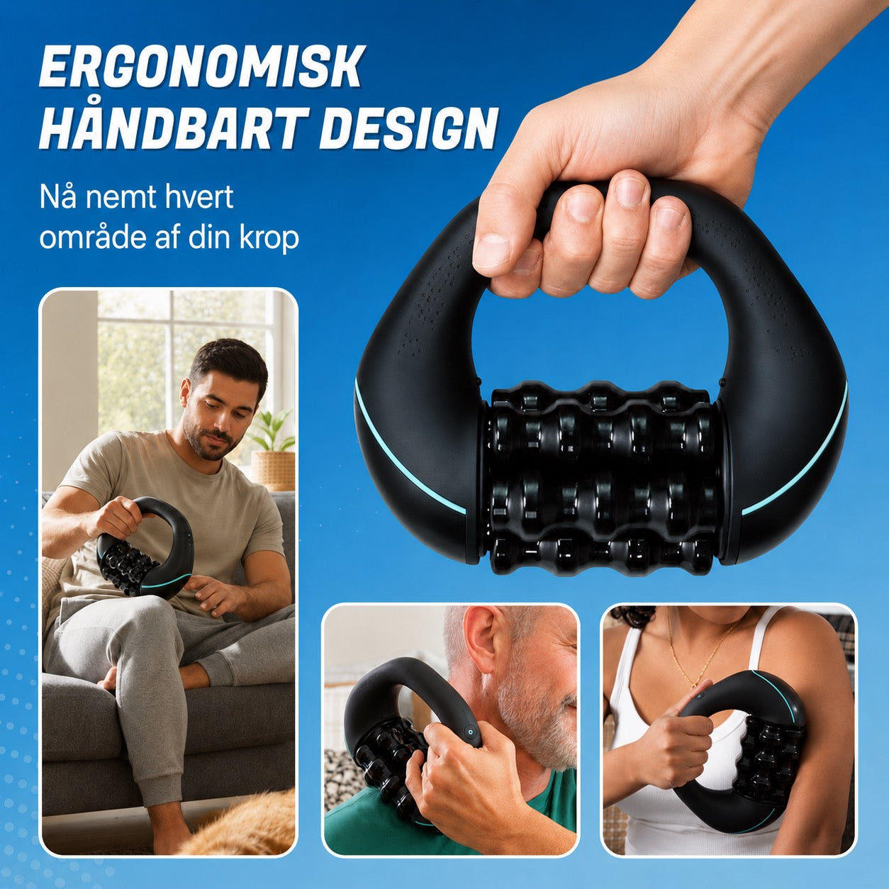 Elektrisk håndmassagerulle – Dyb æltemassage