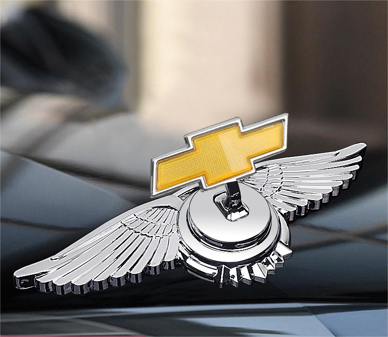 Motorhjelmsemblem med billogo
