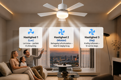2-i-1 Loftventilator med Fjernbetjening