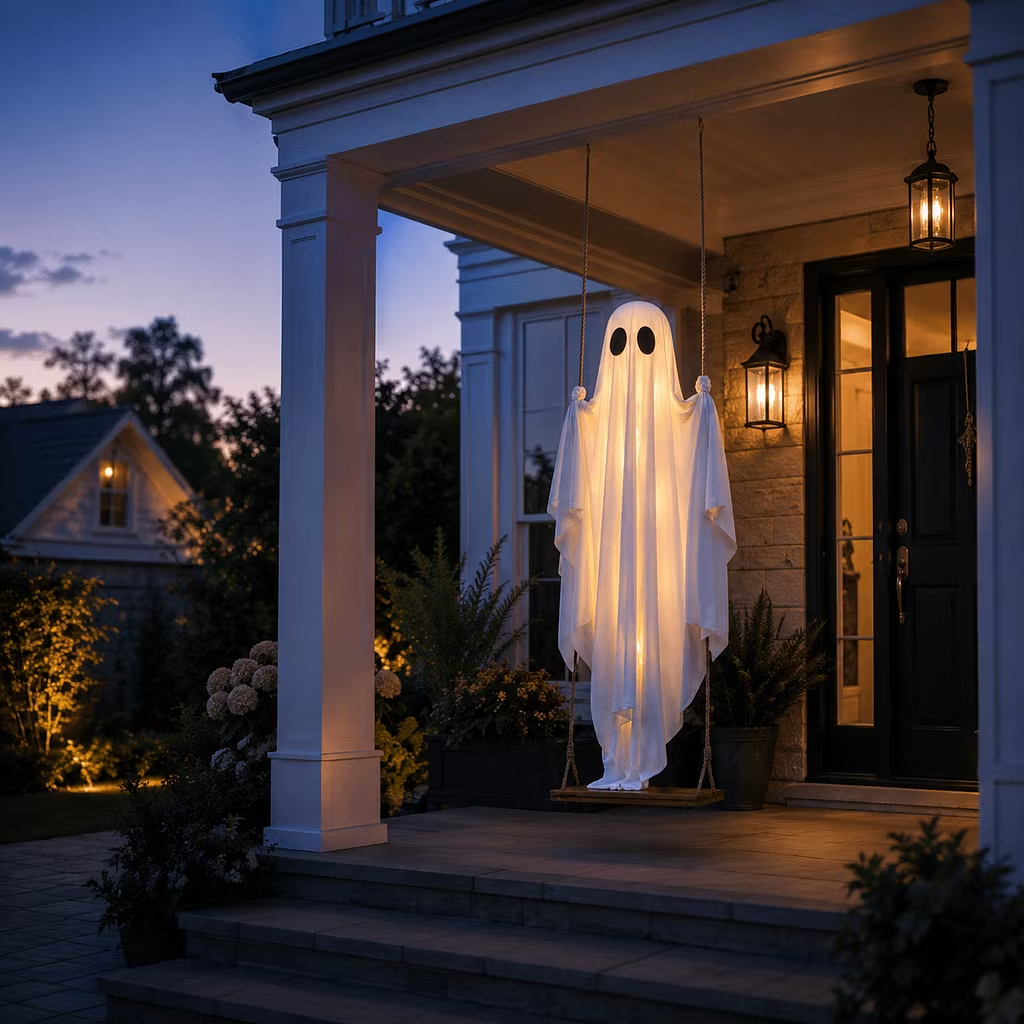 Spøgelsesgyngen med LED-belysning – årets store Halloween-nyhed!
