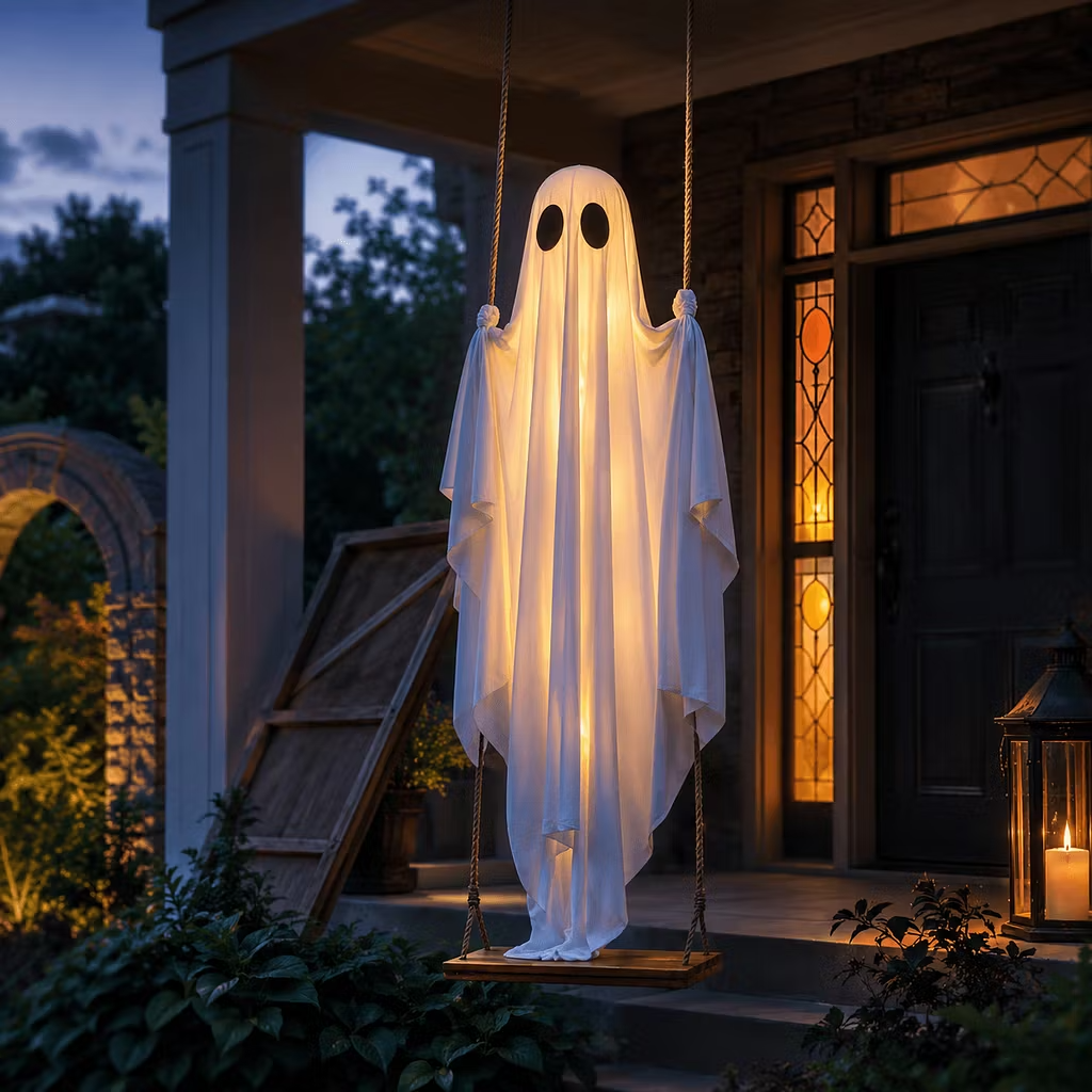 Spøgelsesgyngen med LED-belysning – årets store Halloween-nyhed!