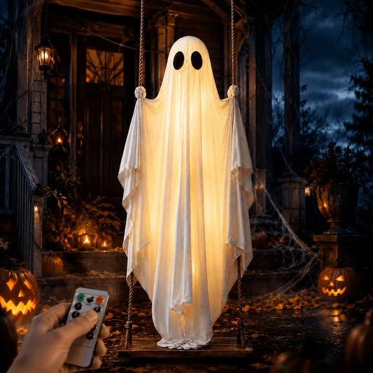 Spøgelsesgyngen med LED-belysning – årets store Halloween-nyhed!